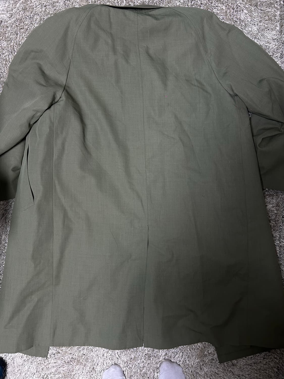 일제 카키색 트랜치코트 사이즈 105~110 상품이미지8