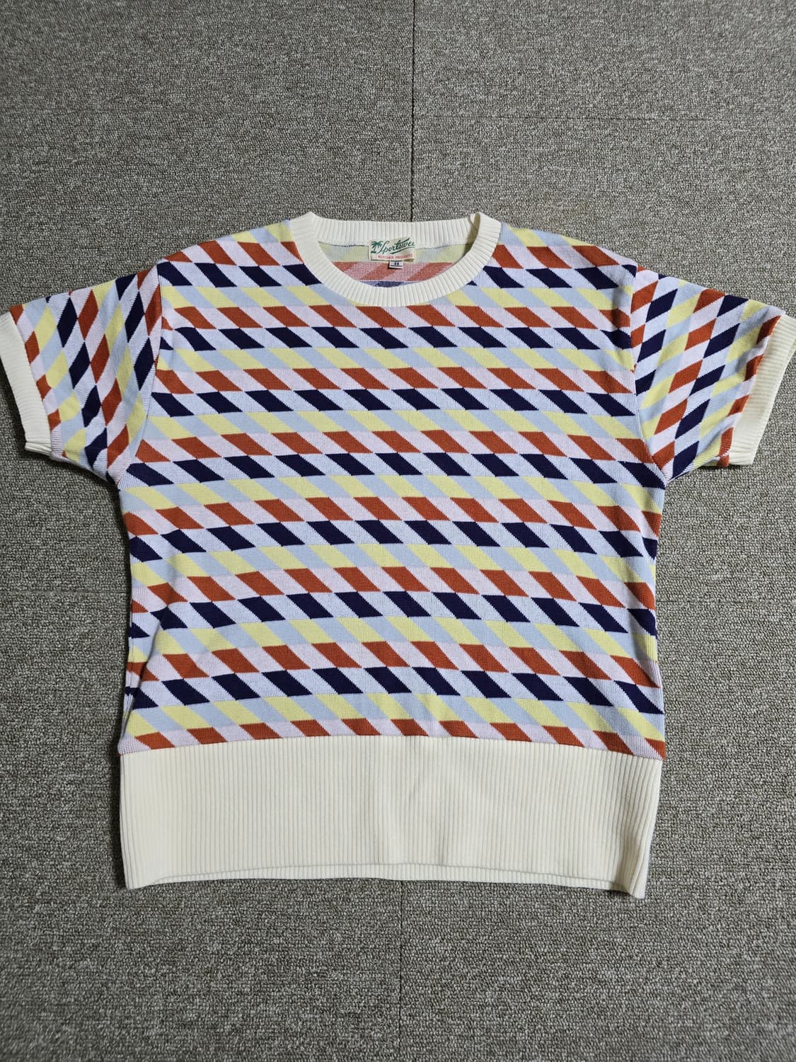 타임원클로딩 부처프로덕츠 패턴 서머니트 엣라코 엣라스트 니트44 상품이미지1