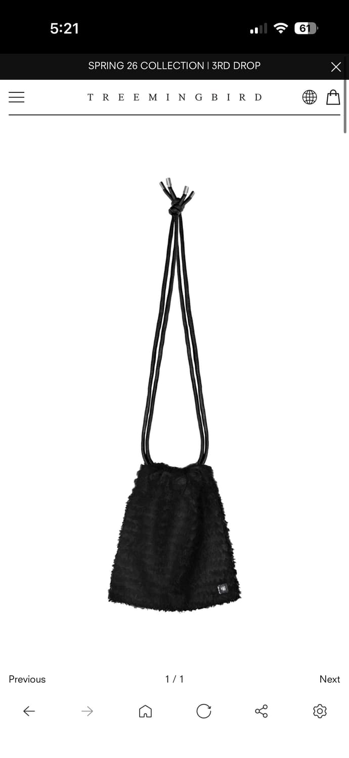 트리밍버드 Fringe Fur Bag [ Black ] 상품이미지1