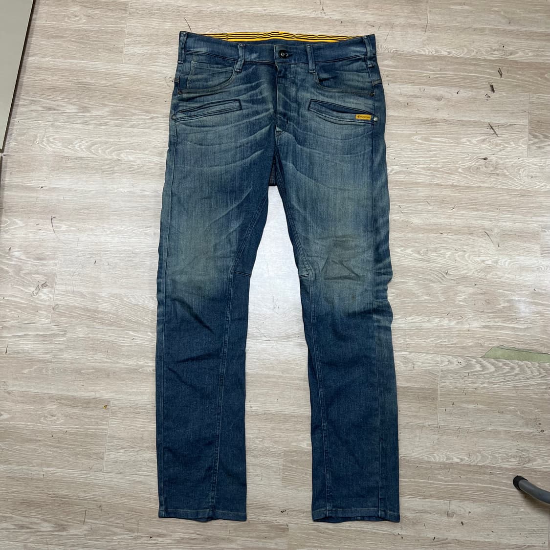 에드윈 빈티지 워싱 스트레이트 데님팬츠 청바지 [중청] XL 상품이미지1