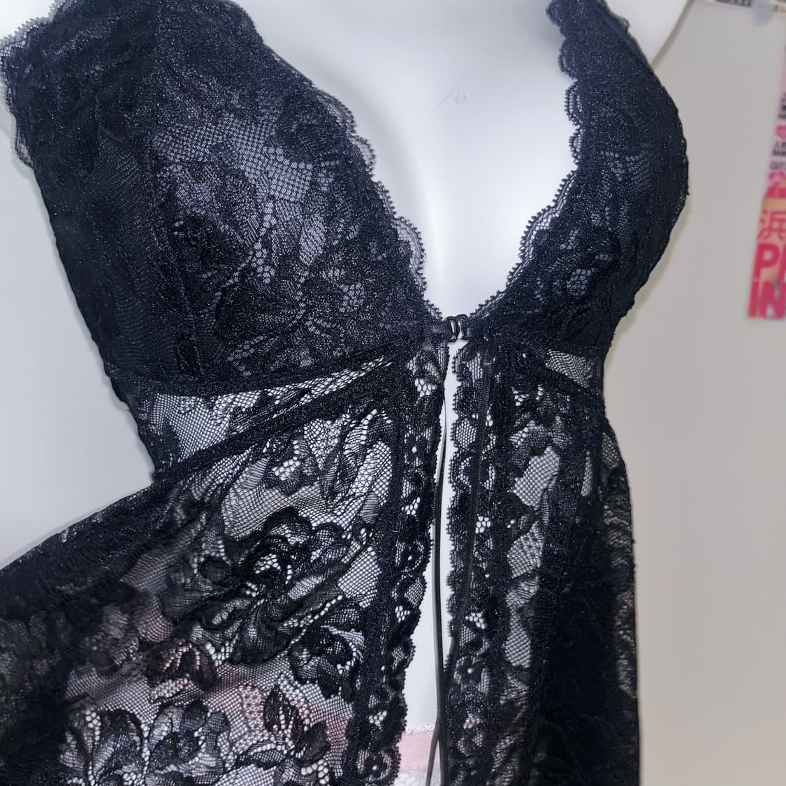 00‘s 갸루 와투케  지브라 레이스 레이어드 세트  상품이미지4