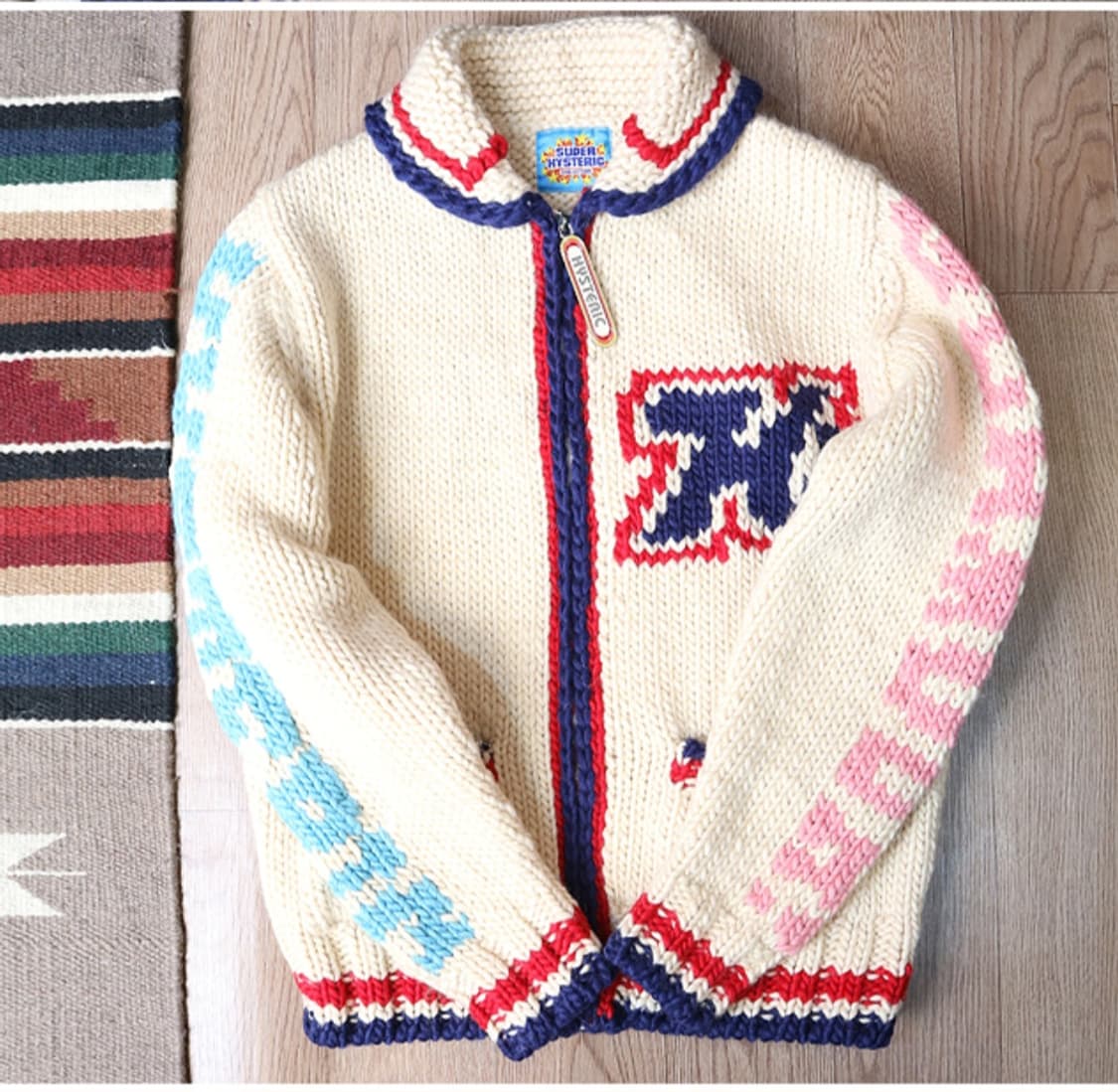 Hysteric Glamour 히스테릭 글래머 울100% 도톰한  코위찬 상품이미지1