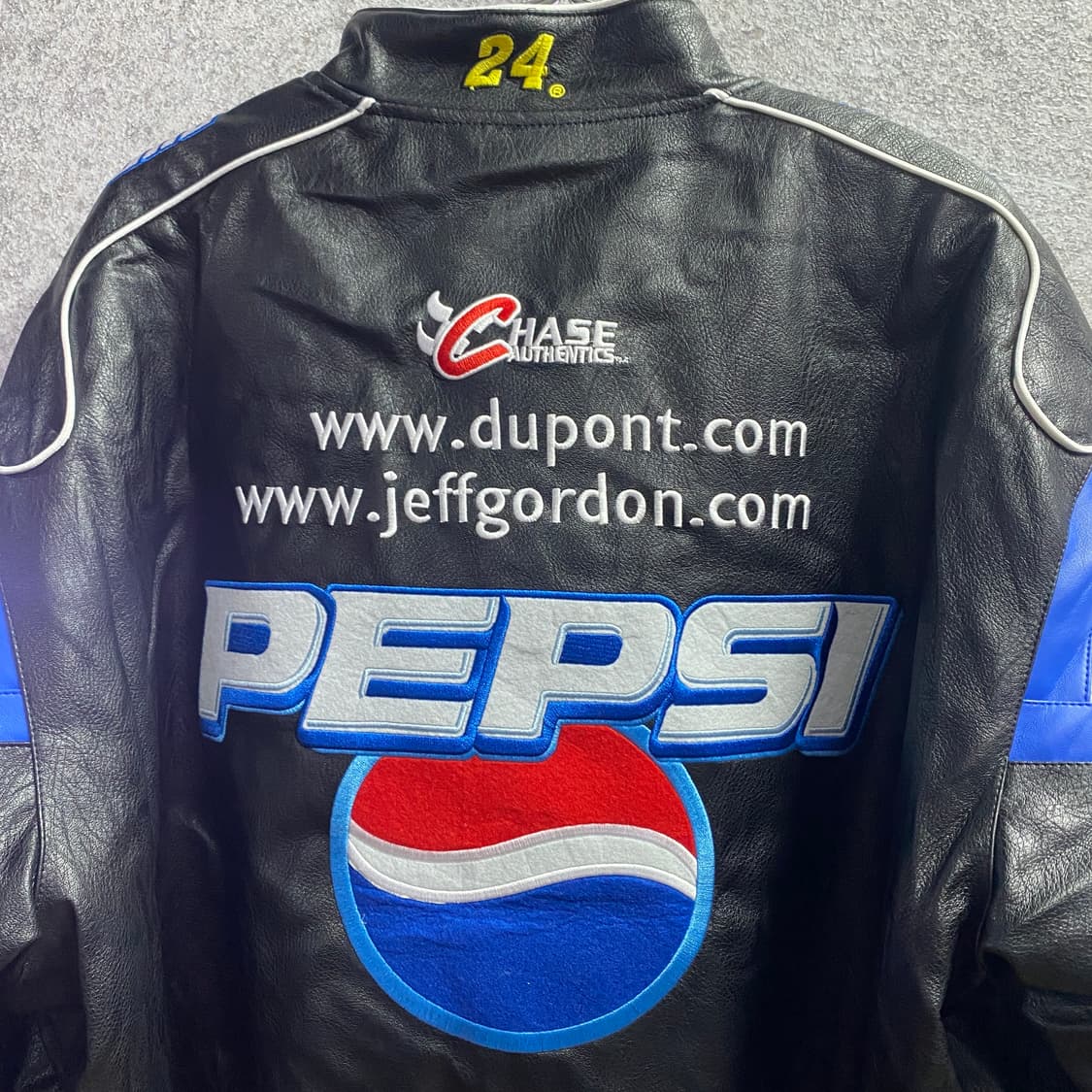 펩시 레이싱 자수패치 블랙 레더자켓 B3699 상품이미지7