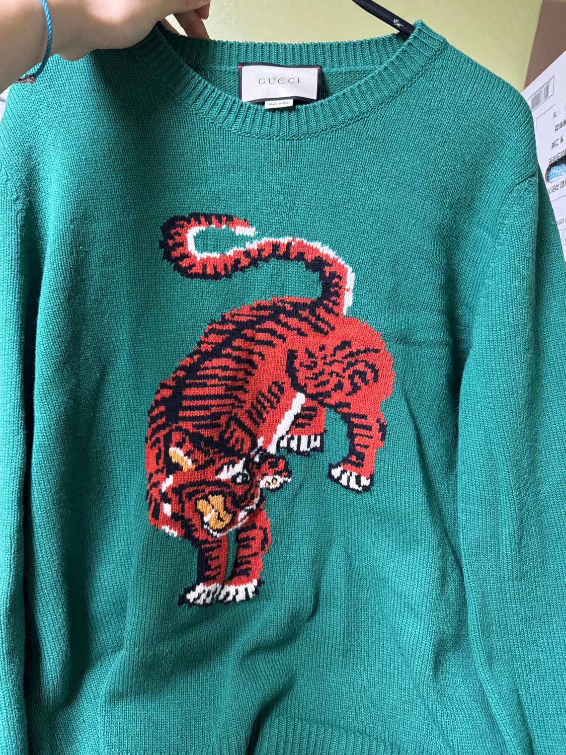 구찌 알렉산드로 미켈레 타이거 인타리스아 니트 상품이미지2