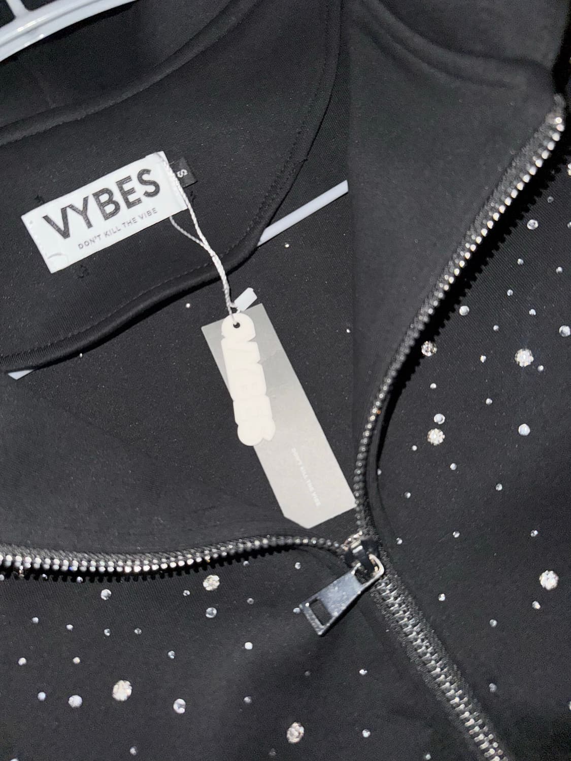 VYBES Rhinestone Galaxy Zip Up 바이브갤럭시집업 상품이미지3