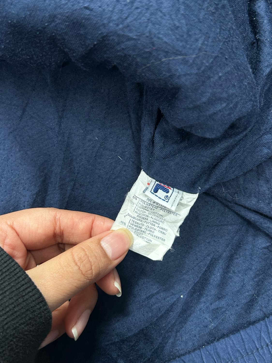 휠라 빅로고 배색 바람막이 L 상품이미지9