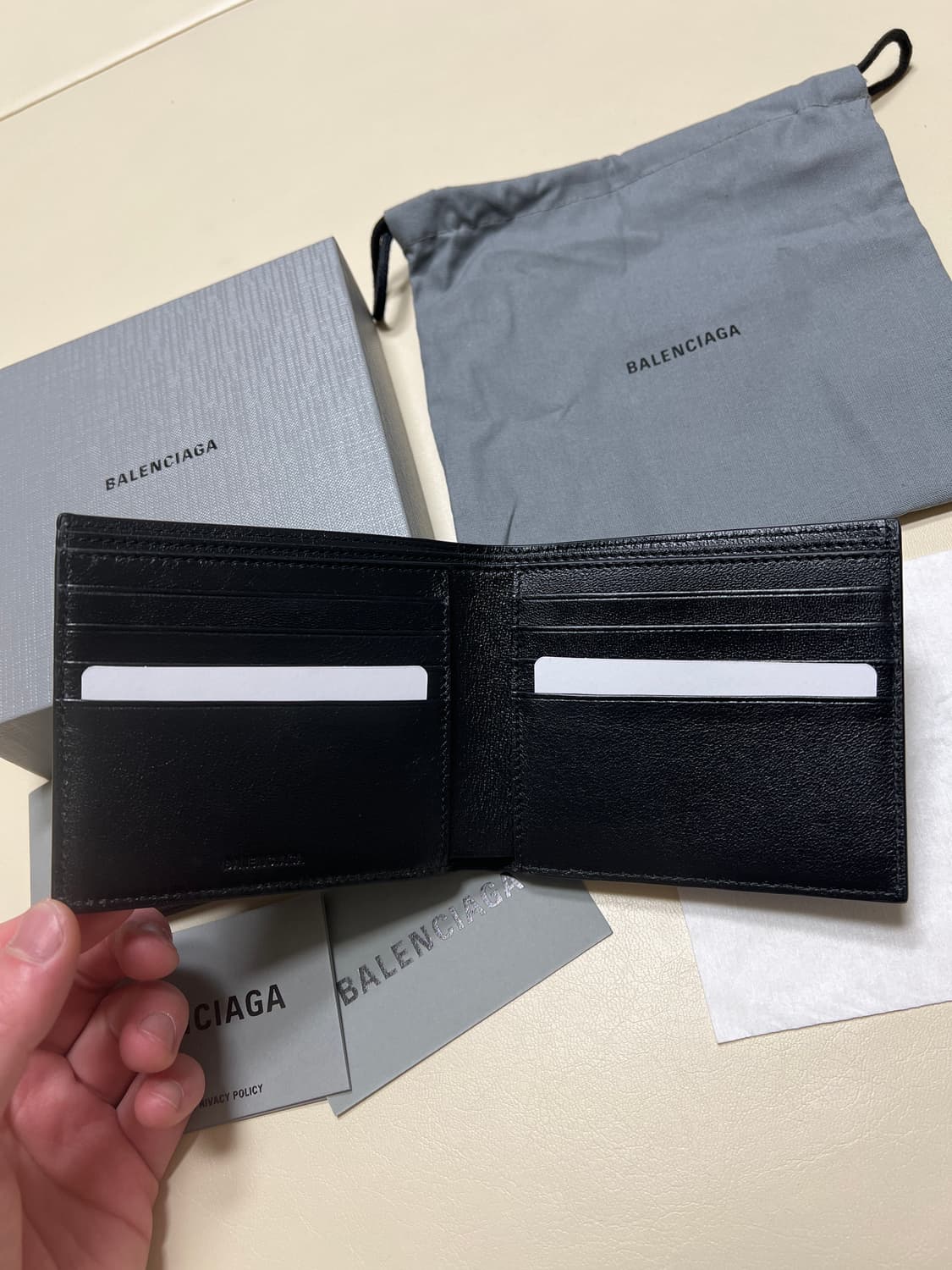 [새상품] 발렌시아가 반지갑 블랙 상품이미지2