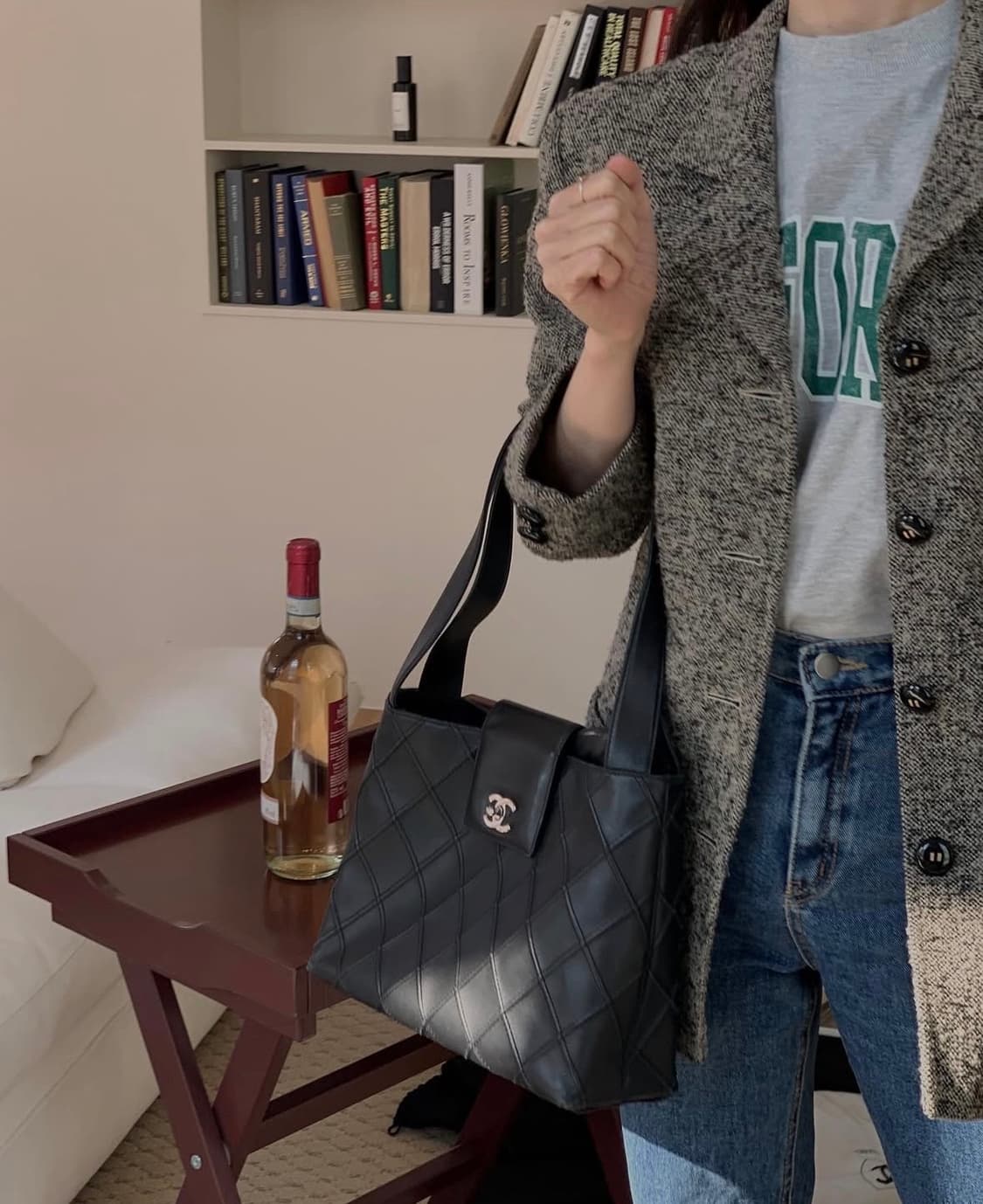 CHANEL 샤넬 빈티지 스티치 숄더백(6번대) 상품이미지10