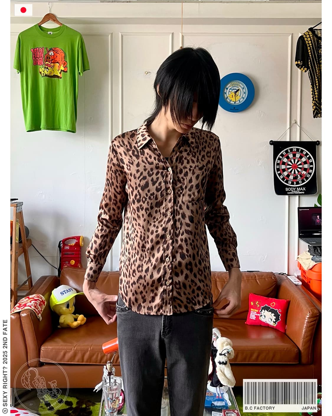 JPN Vintage Leopard Graphic Shirt 상품이미지1