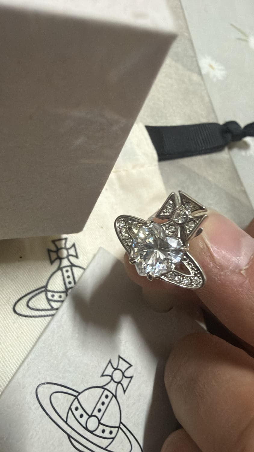 비비안 웨스트우드 아리엘라 스터드 오브 이어링 실버 상품이미지2