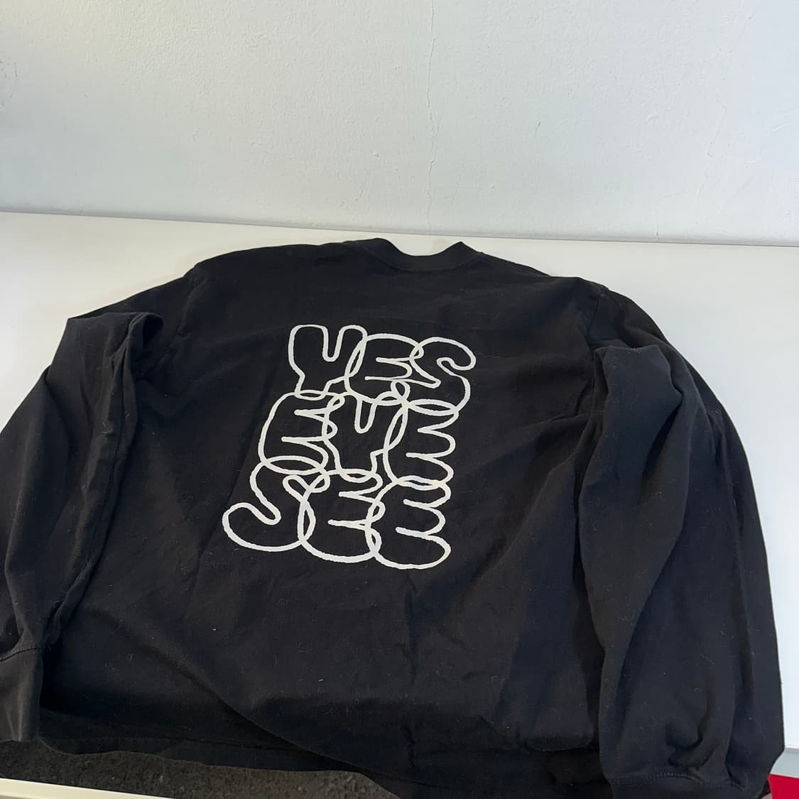 M 예스아이씨 블랙 백로고 롱슬리브 상품이미지4