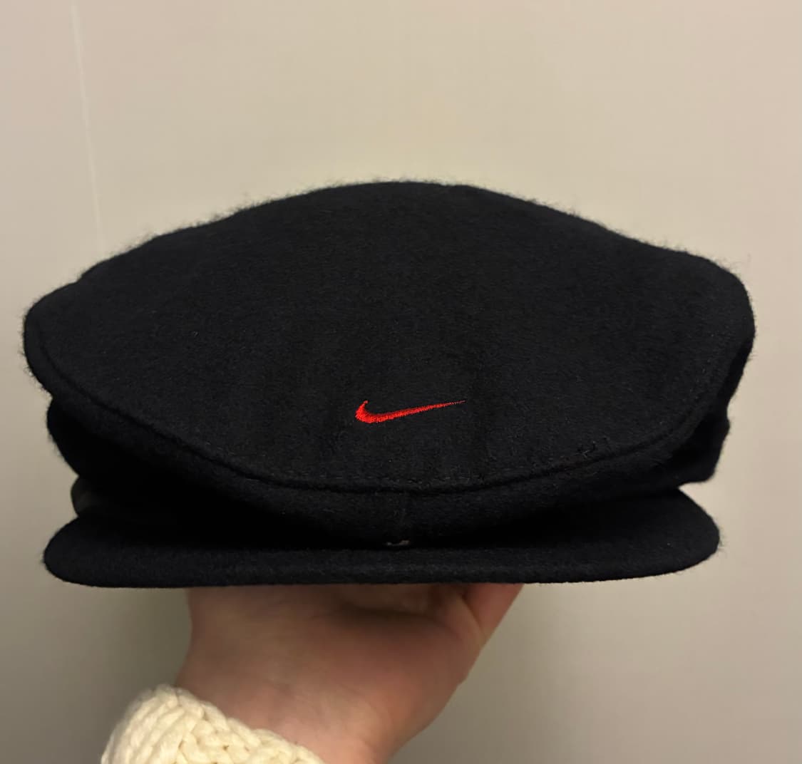 (L)90s 빈티지 나이키 x 타이거우즈 울 나일론 베레모 캡 상품이미지3