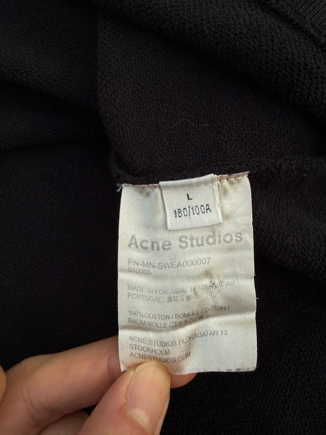 Acne Studios 아크네 스튜디오 스톡홀름 블랙 후디 상품이미지4