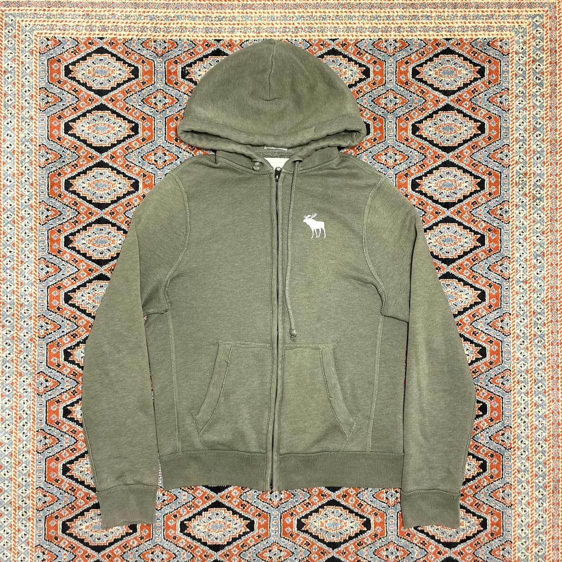 아베크롬비 카키 후드집업 남성M 상품이미지1