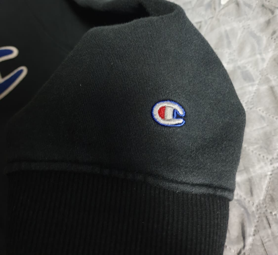 챔피온 재팬 빅로고 자수와펜 기모 후드티 블랙 (2XL) 상품이미지3