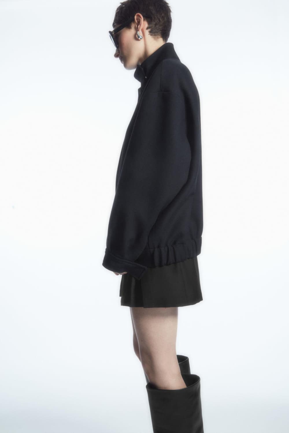 COS 코스 오버사이즈 퍼널 넥 울 봄버 재킷 1191469001 상품이미지2