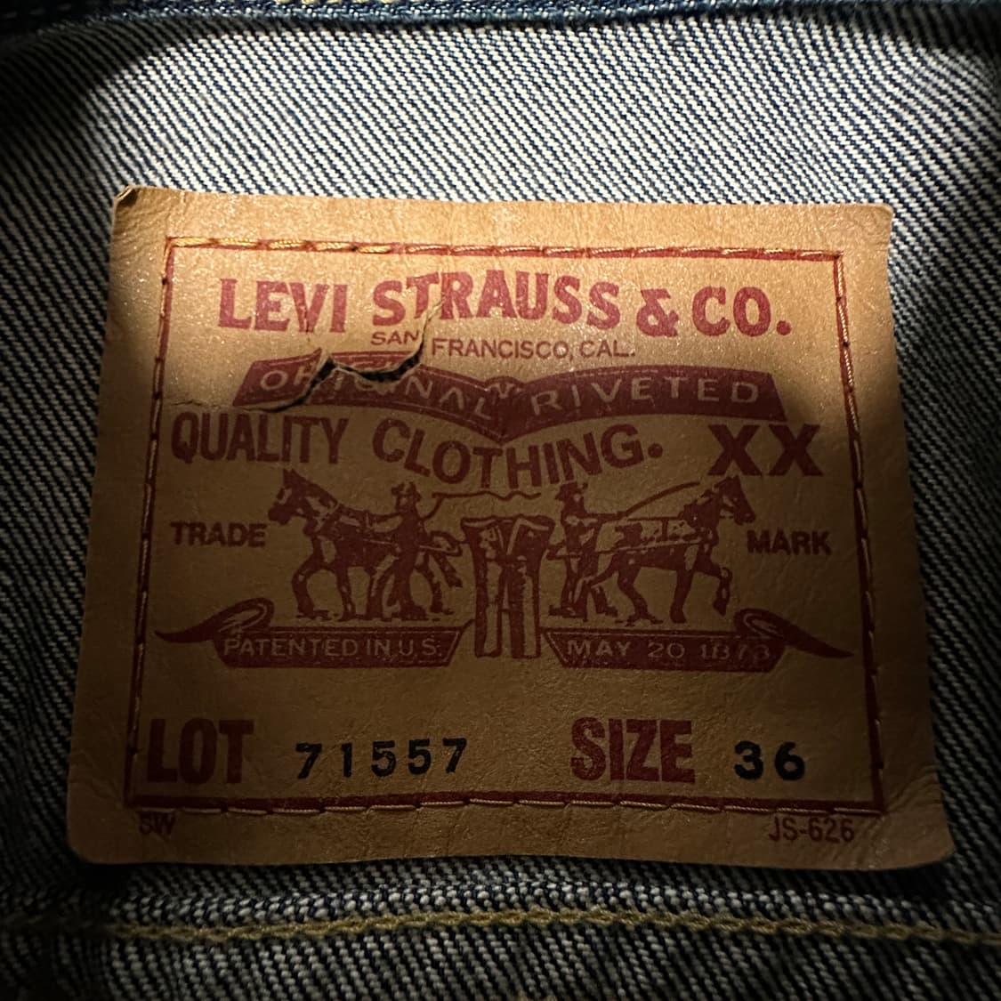 LEVI'S 71557 90's japan made BIG E denim 상품이미지4
