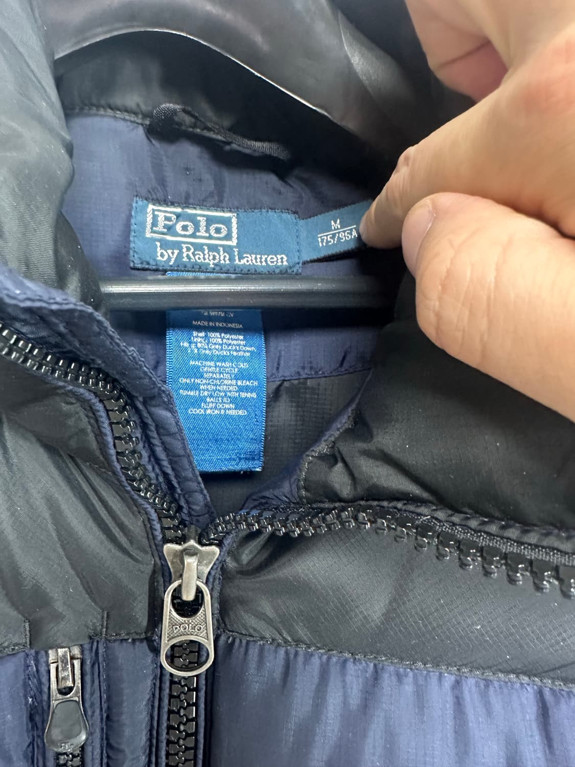 no.123 폴로 랄프로렌 RL 푸퍼네이비 패딩 조끼 M~L 상태굿 상품이미지4