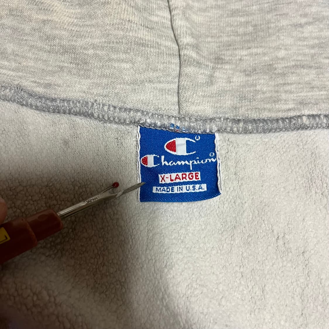 [XL] 90s USA 챔피온 리버스위브 아미 후드집업 상품이미지6