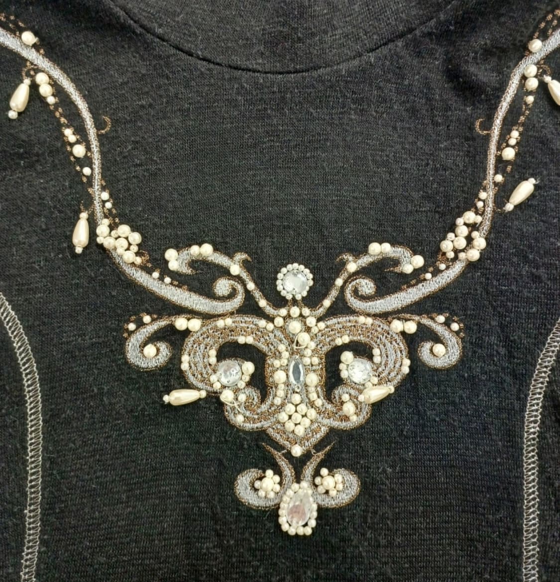 갸루 y2k 매긴나잇브릿지 mcginn 블랙 비즈 니트 44 상품이미지6