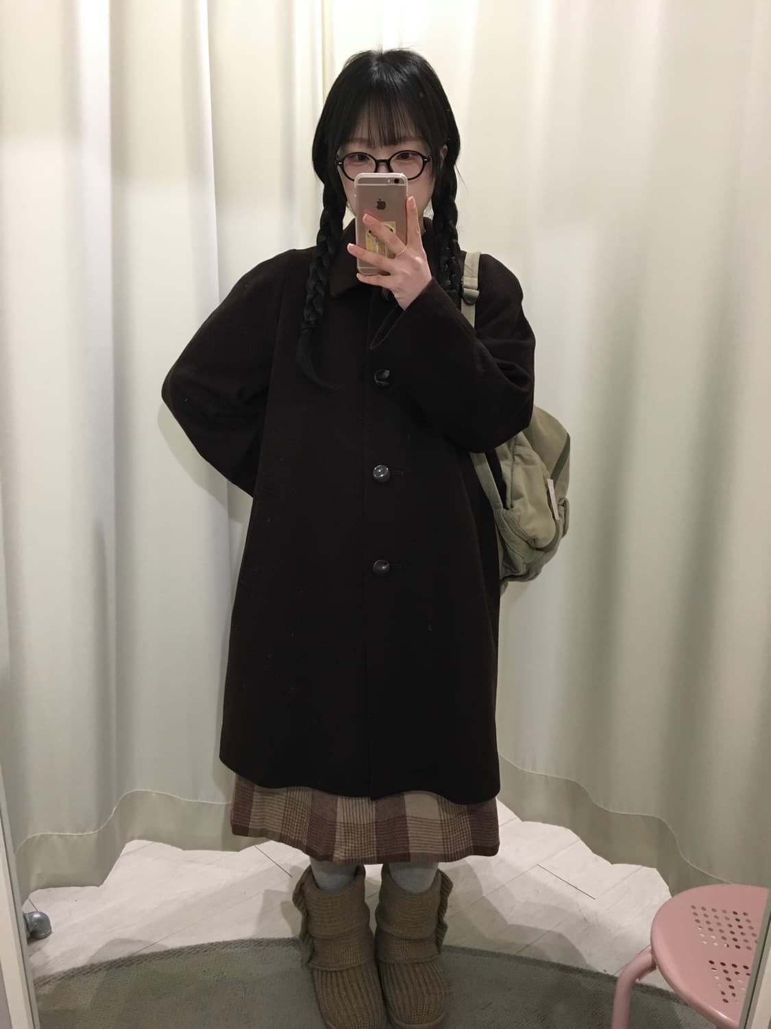 다크초코 a라인 캐시미어 코트 상품이미지2