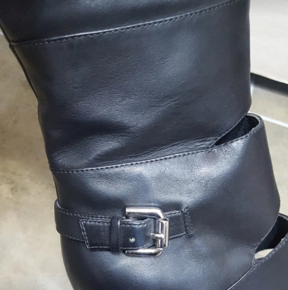 JESSI NEW YORK   엣지 가죽오픈부츠♡~ 상품이미지6