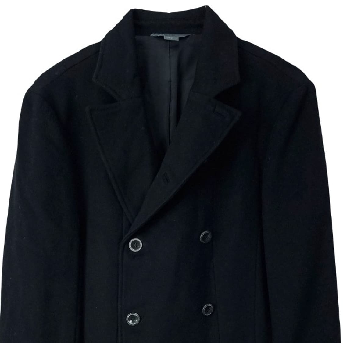 [아르마니] 모직 더블 하프 코트 피코트 블랙 M16372 상품이미지4