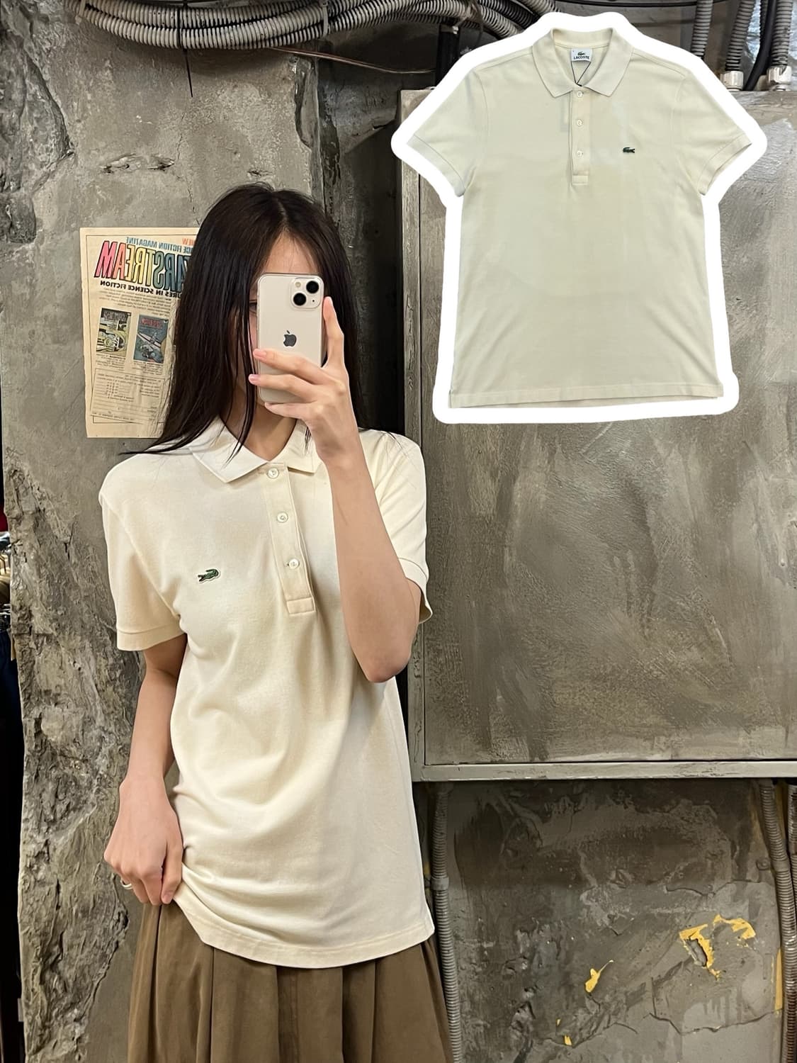 라코스테 반팔 카라티 아이보리 95 #csz422 상품이미지1