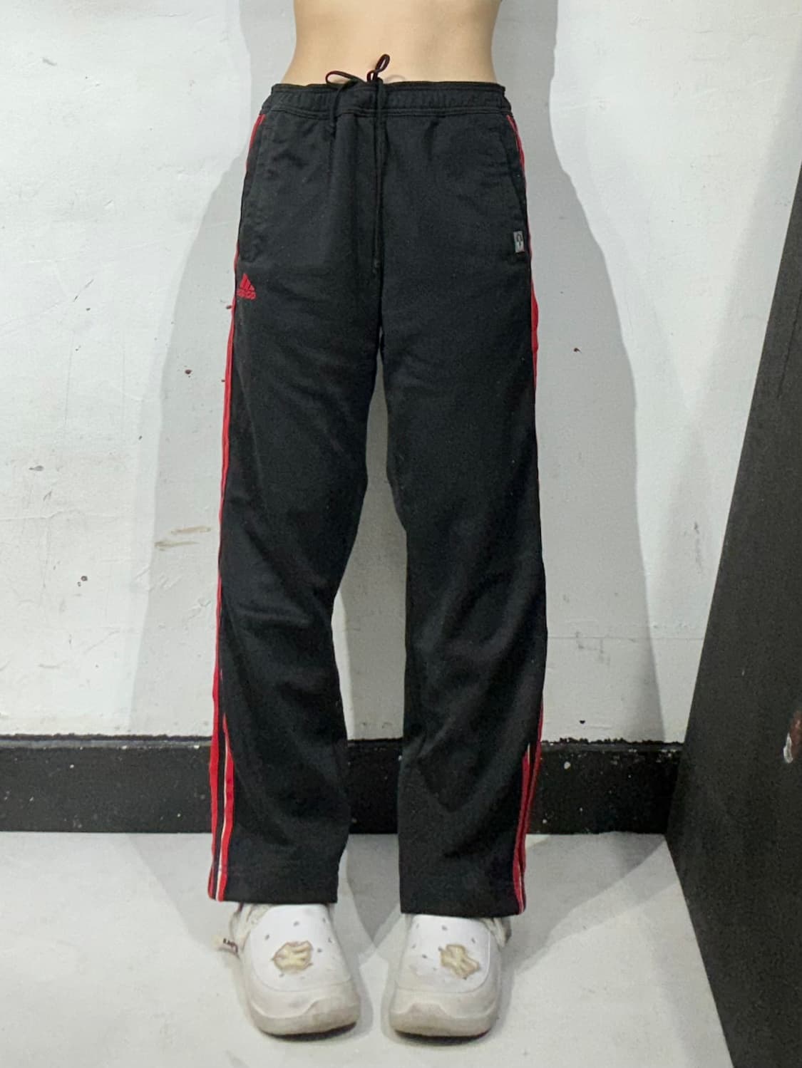 아디다스 와이드 블랙 레드 삼선 추리닝 바지 트레이닝 팬츠 L 상품이미지2
