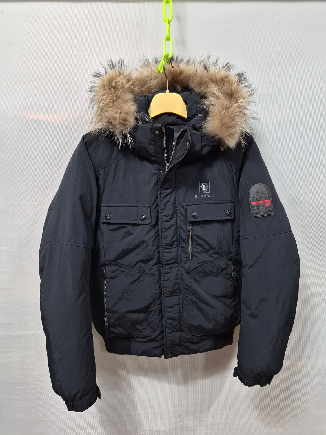 블랙야크 후드 퍼 패딩 점퍼 블랙 남성100 상품이미지1