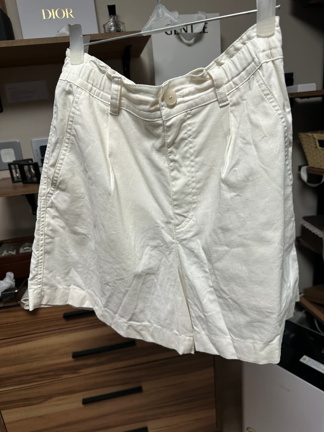 유니클로 린넨 쇼츠 오프화이트 S (55추천)    상품이미지6