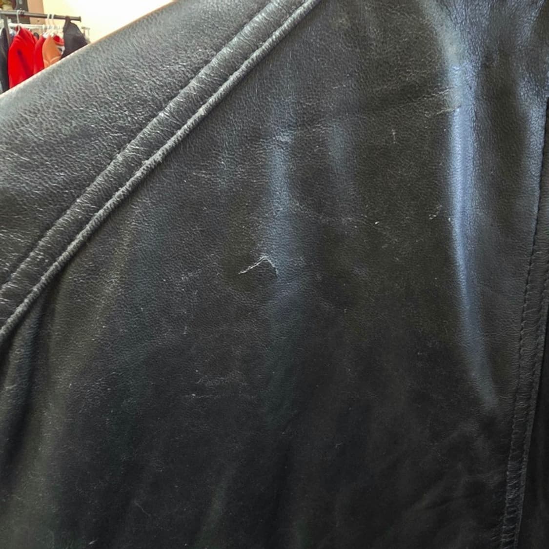 Japan Vintage 리얼 양가죽 오버핏 사파리 자켓 XL 상품이미지8