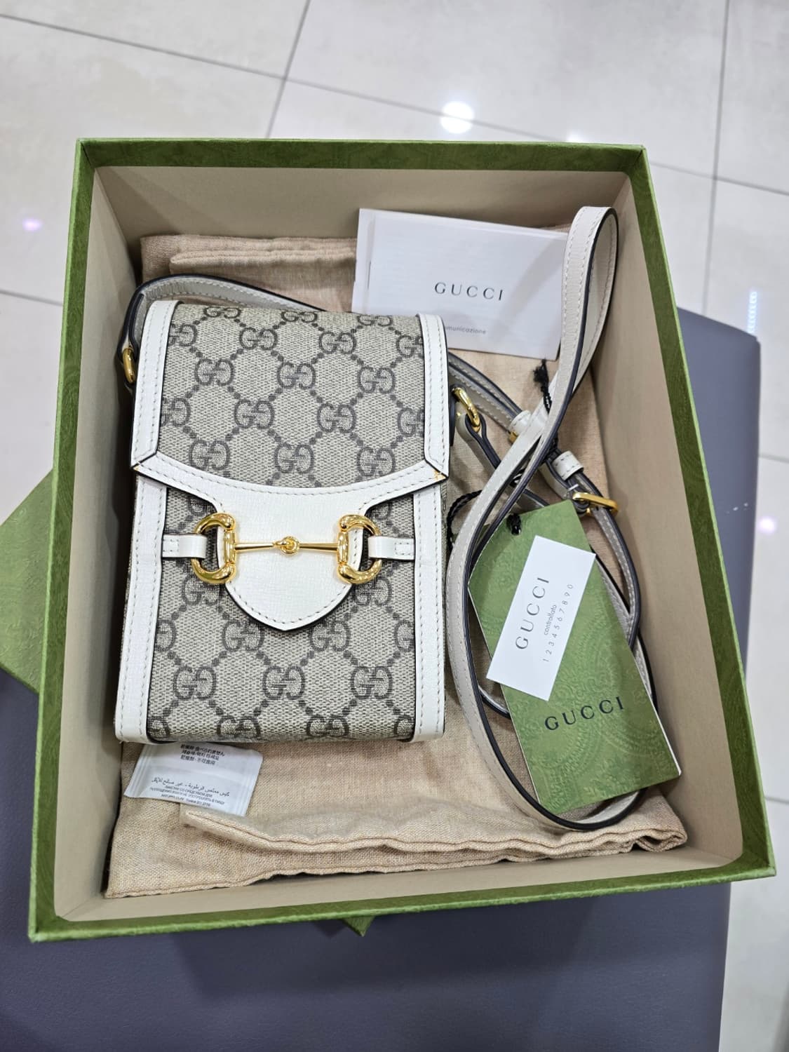 [상태최상급] 구찌 홀스빗 1955 폰홀더 미니 크로스백 상품이미지1