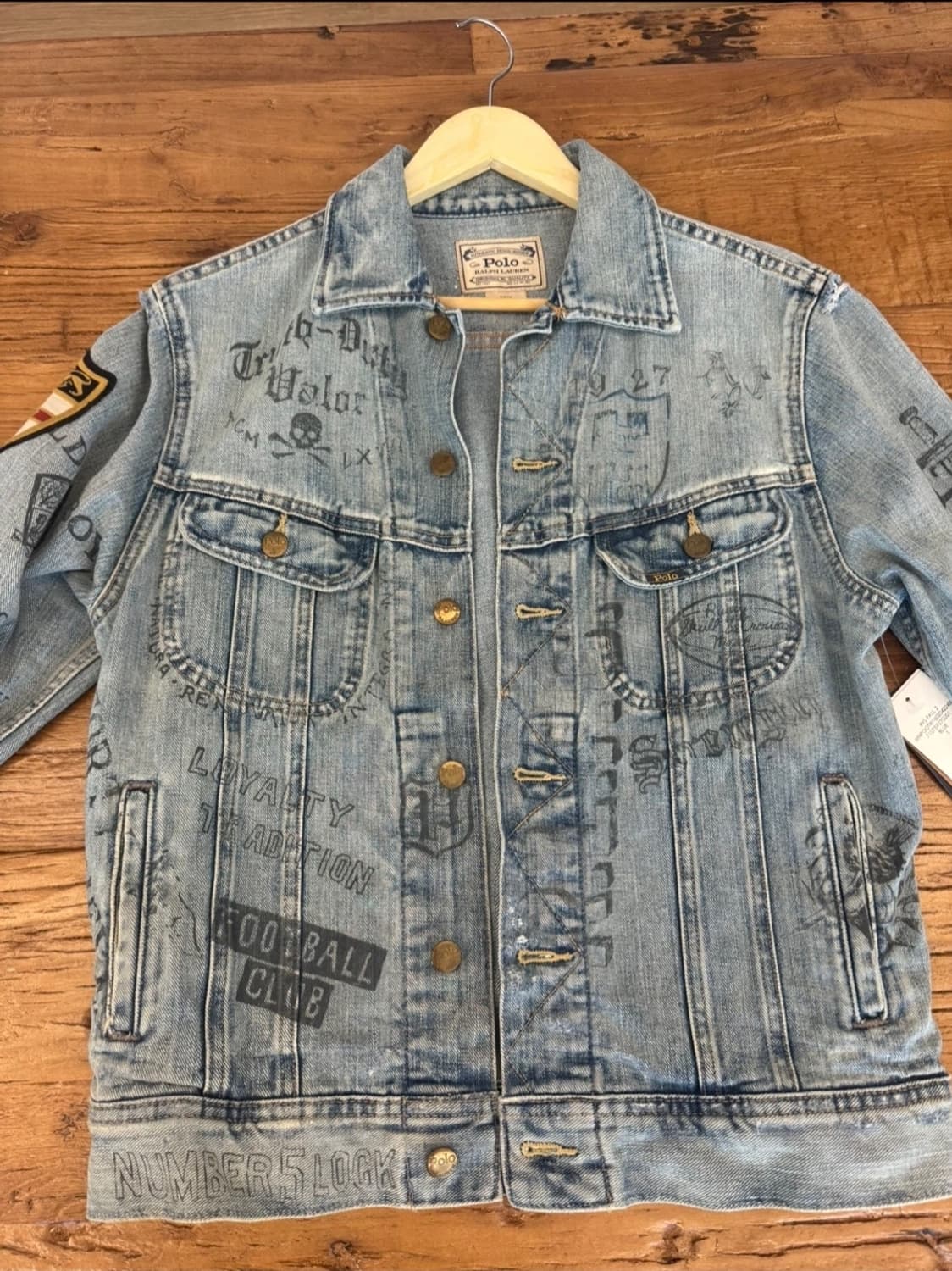 (새상품)폴로 랄프로렌 프린팅 데님 자켓 남성 S 상품이미지3