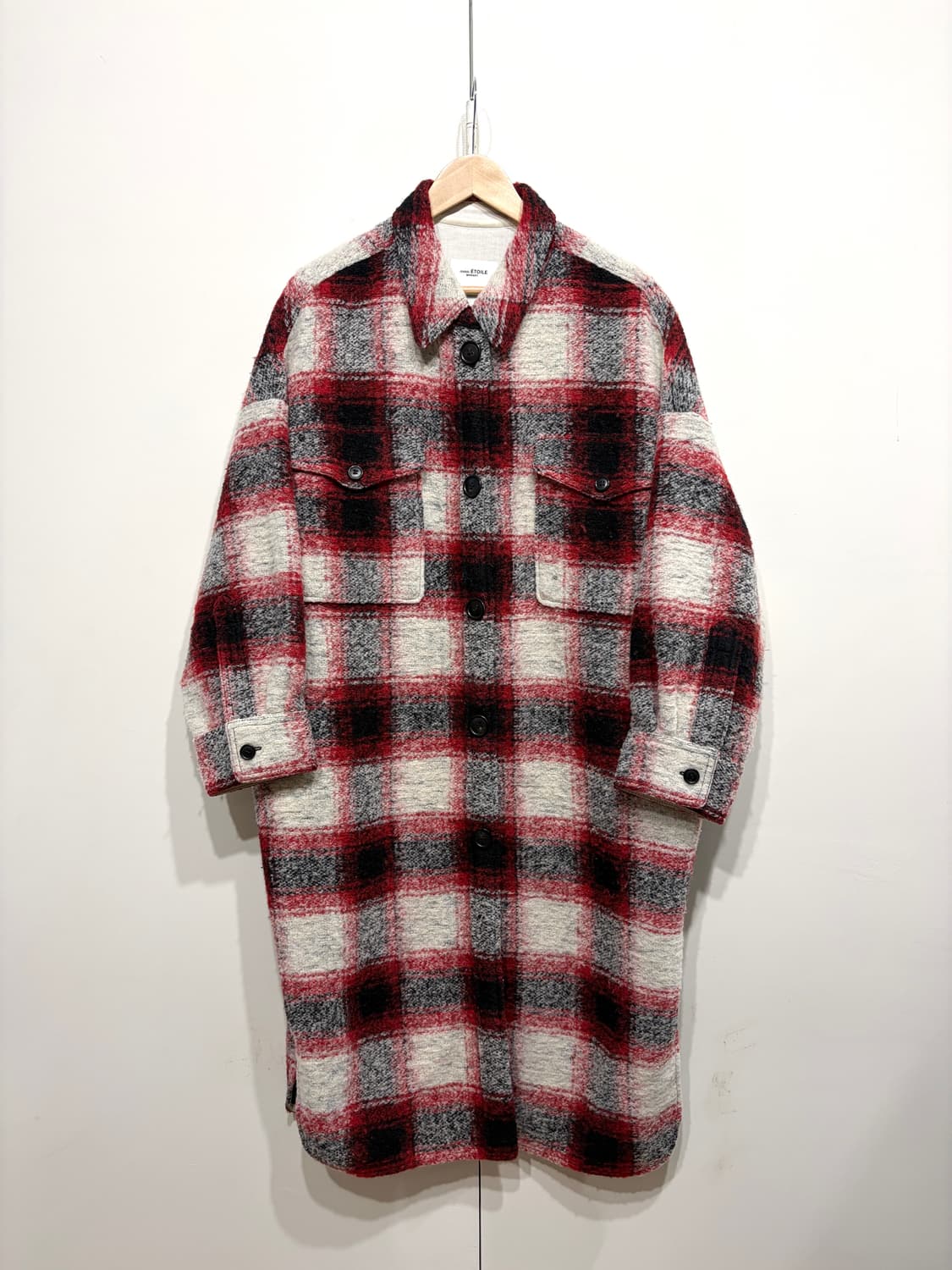 이자벨마랑 가브리온 체크 울 코트 상품이미지1