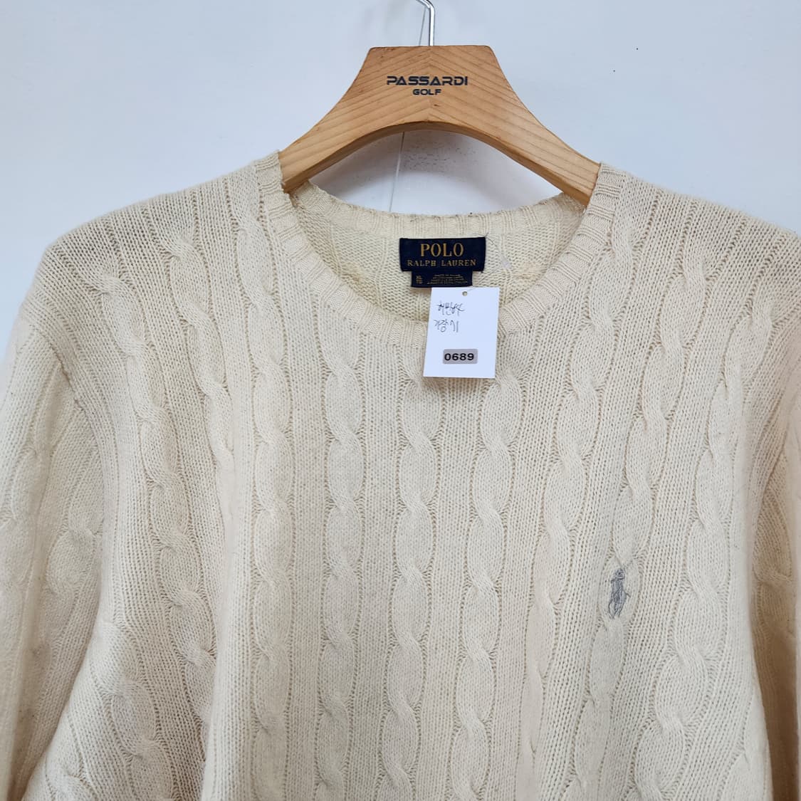 폴로 랄프로렌 아이보리 꽈배기 니트 상품이미지7