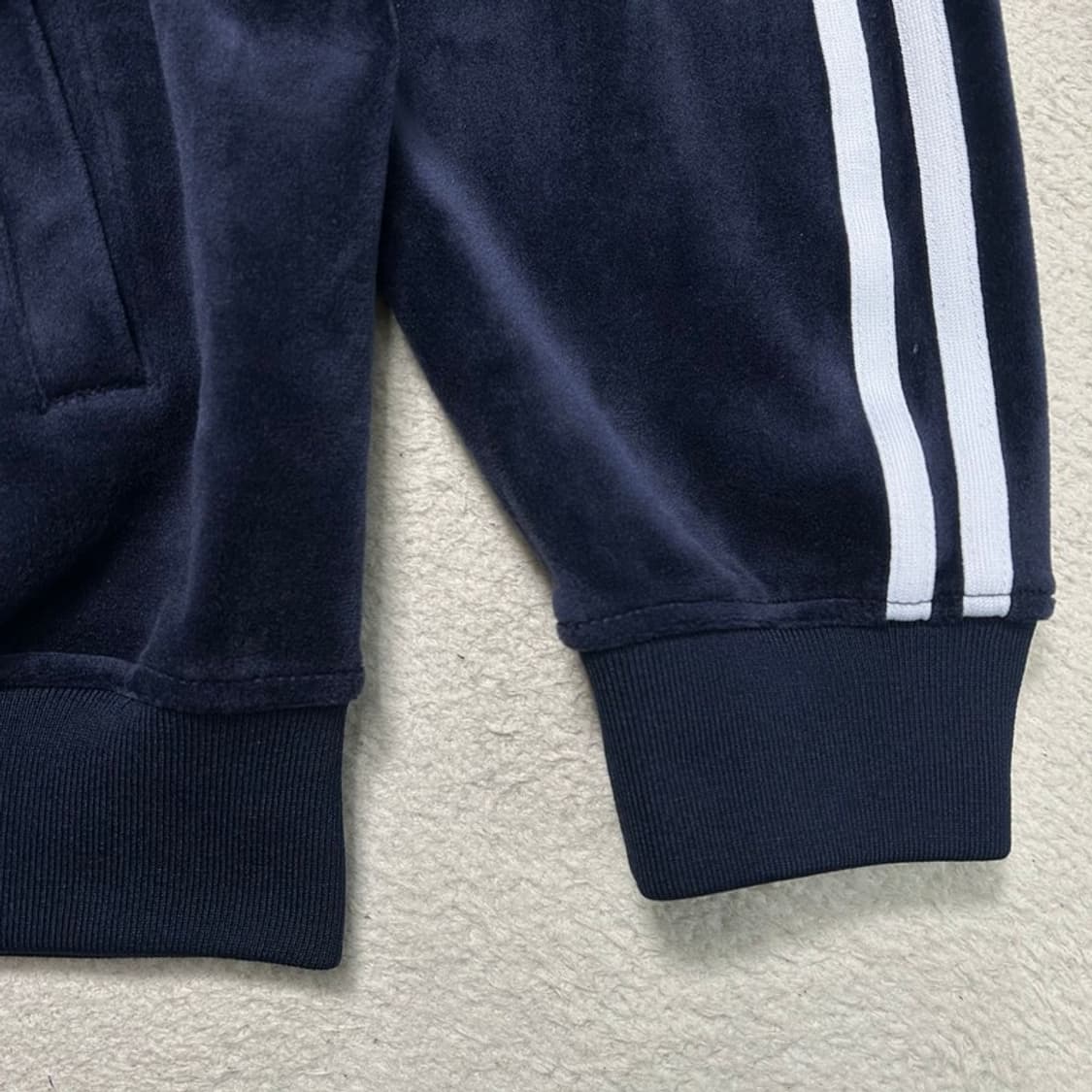 널디 코튜로이 벨벳 트랙 세트 네이비 M 상품이미지2