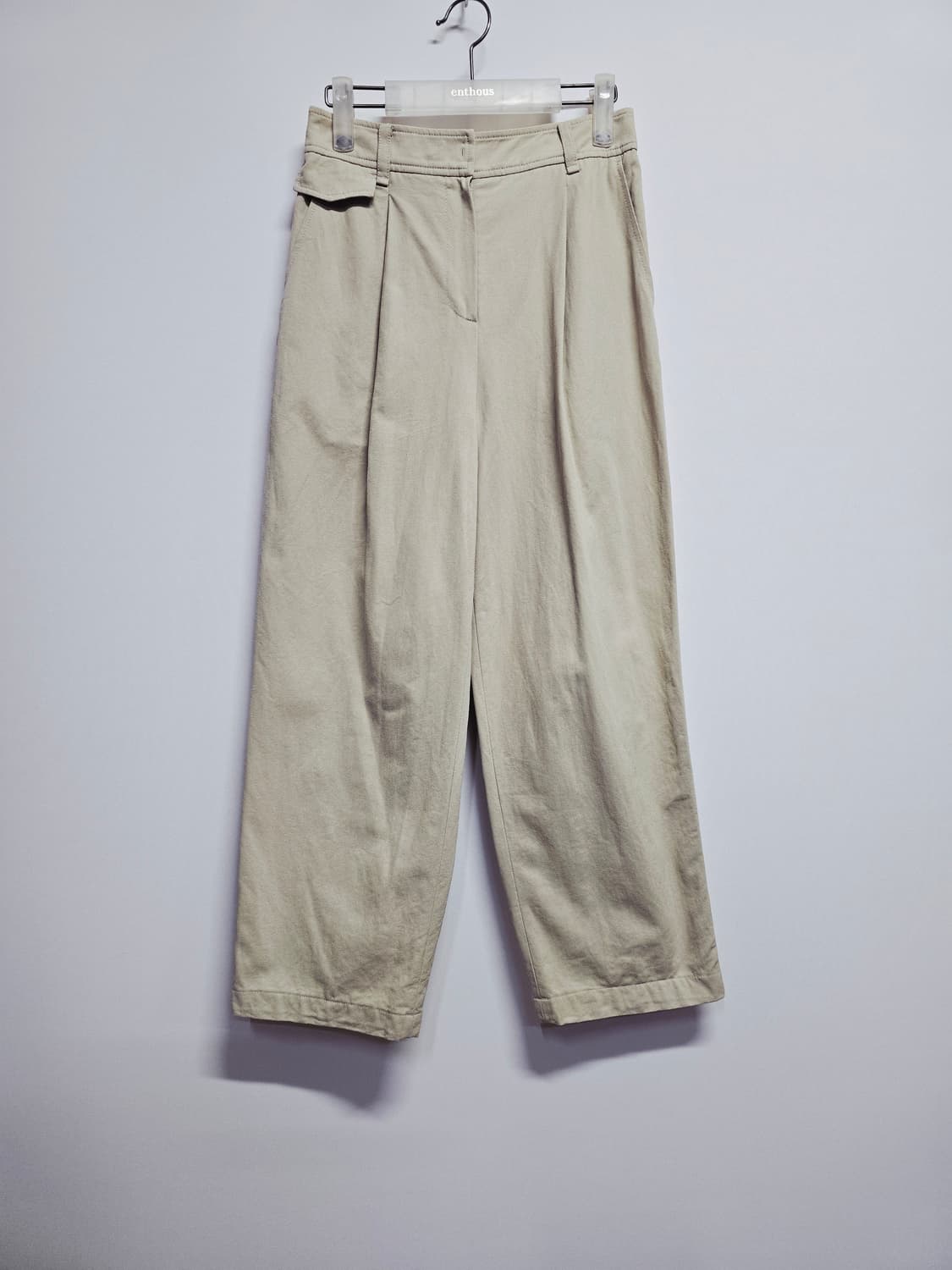 온앤온 베이지색 와이드 팬츠 슬랙스 상품이미지1