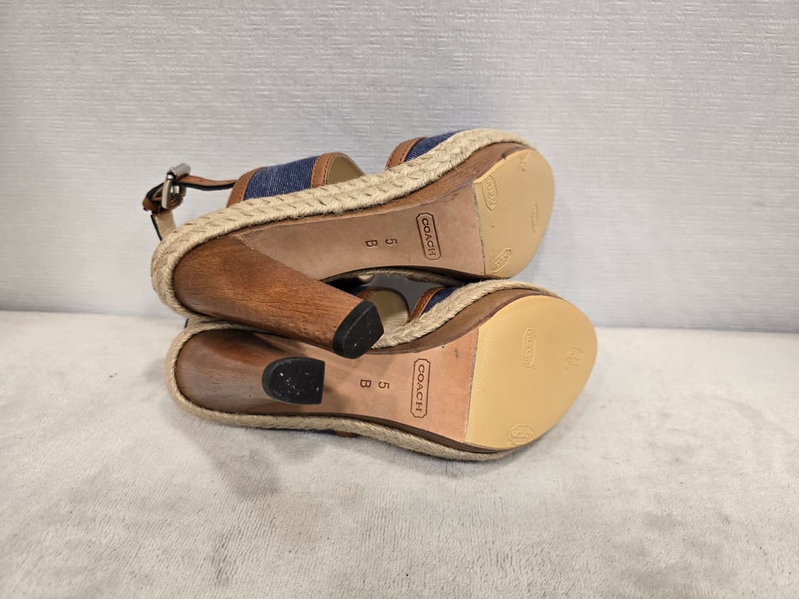 거의새거) 코치 데님 힐 샌들 225 상품이미지9