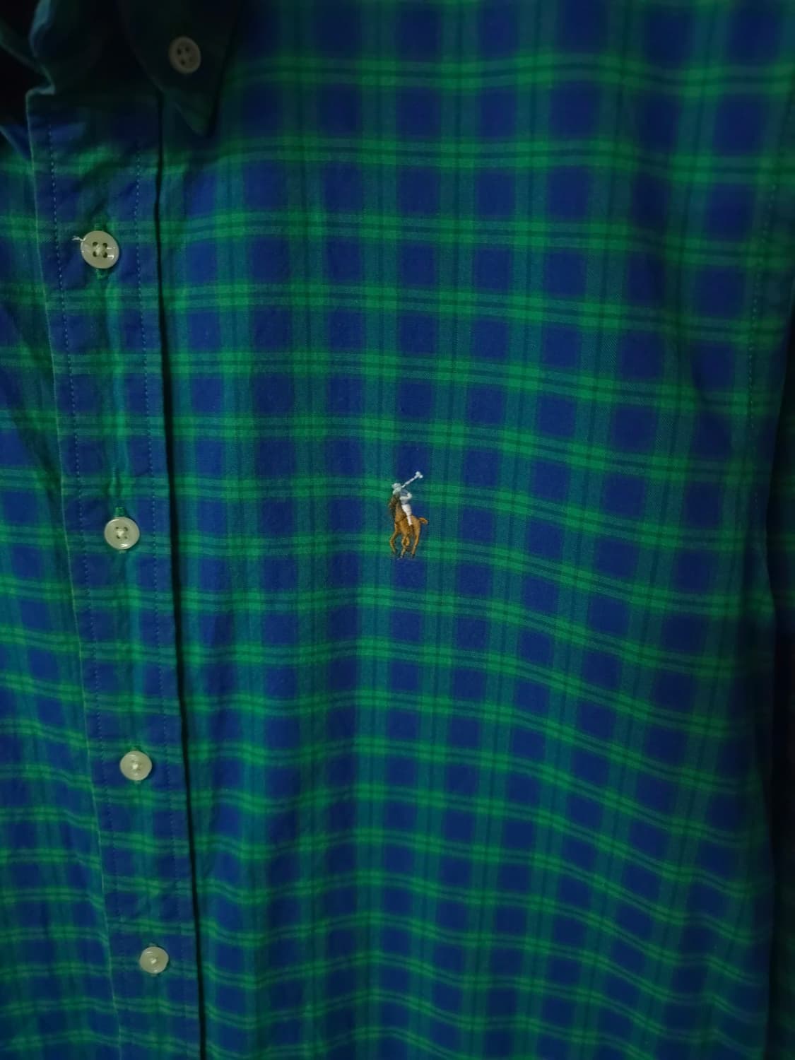 폴로 랄프로렌 체크 남방 M 상품이미지3