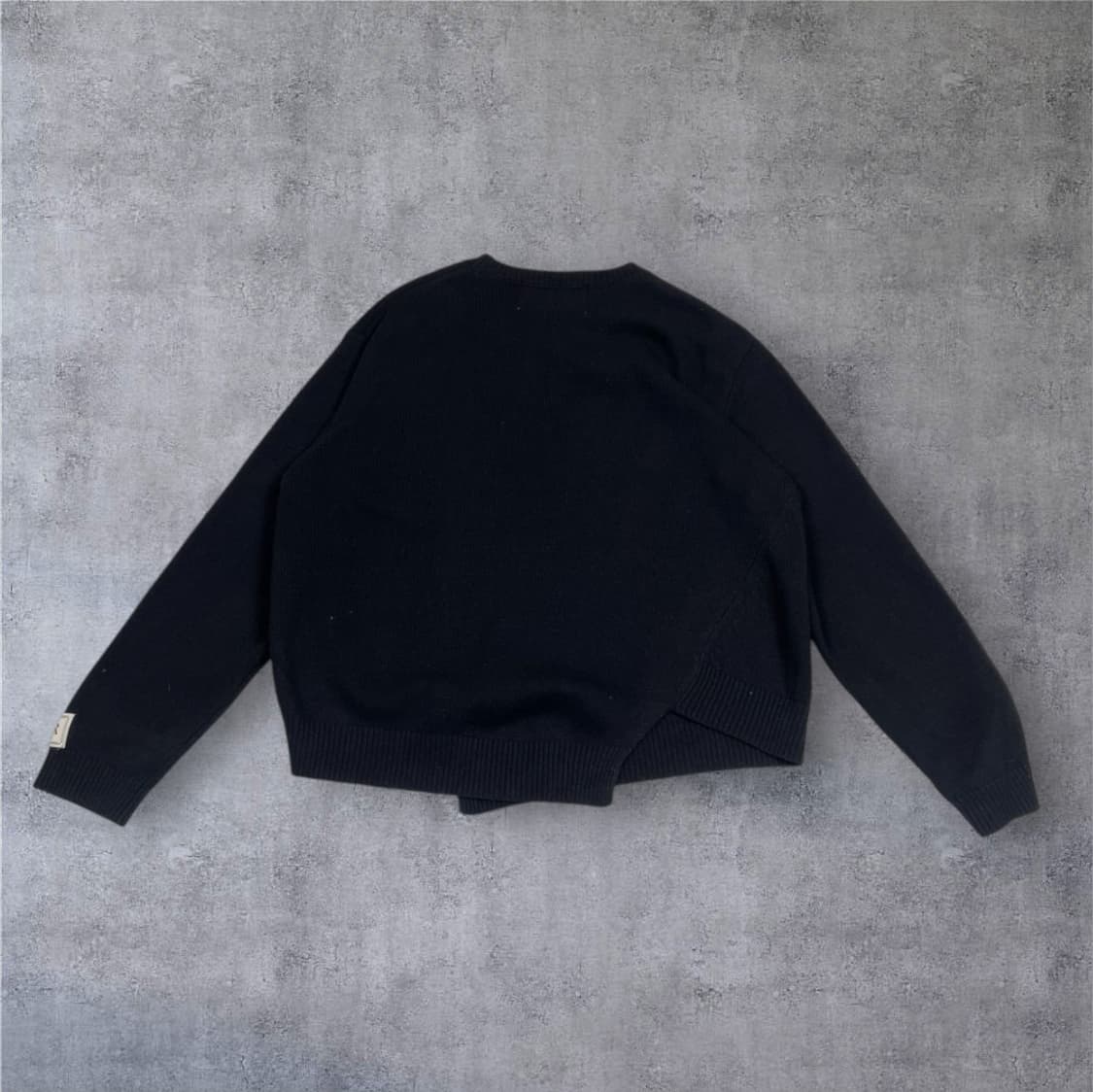 세터 Satur 블랙 더블린 언발란스 캐시미어 블렌드 니트 L 상품이미지6