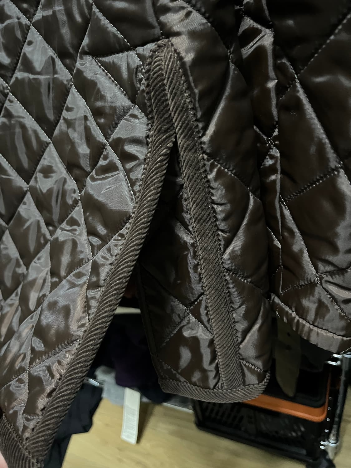 라벤햄 퀼팅 자켓 브라운 L 상품이미지4