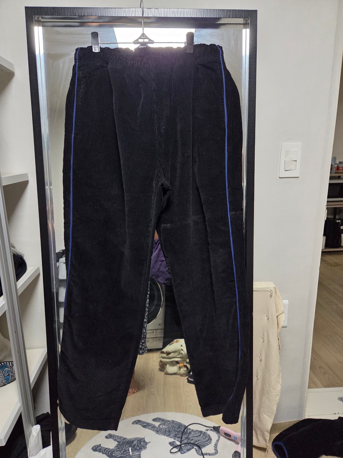 스투시 코듀로이 밴딩 팬츠 블랙 M 상품이미지1