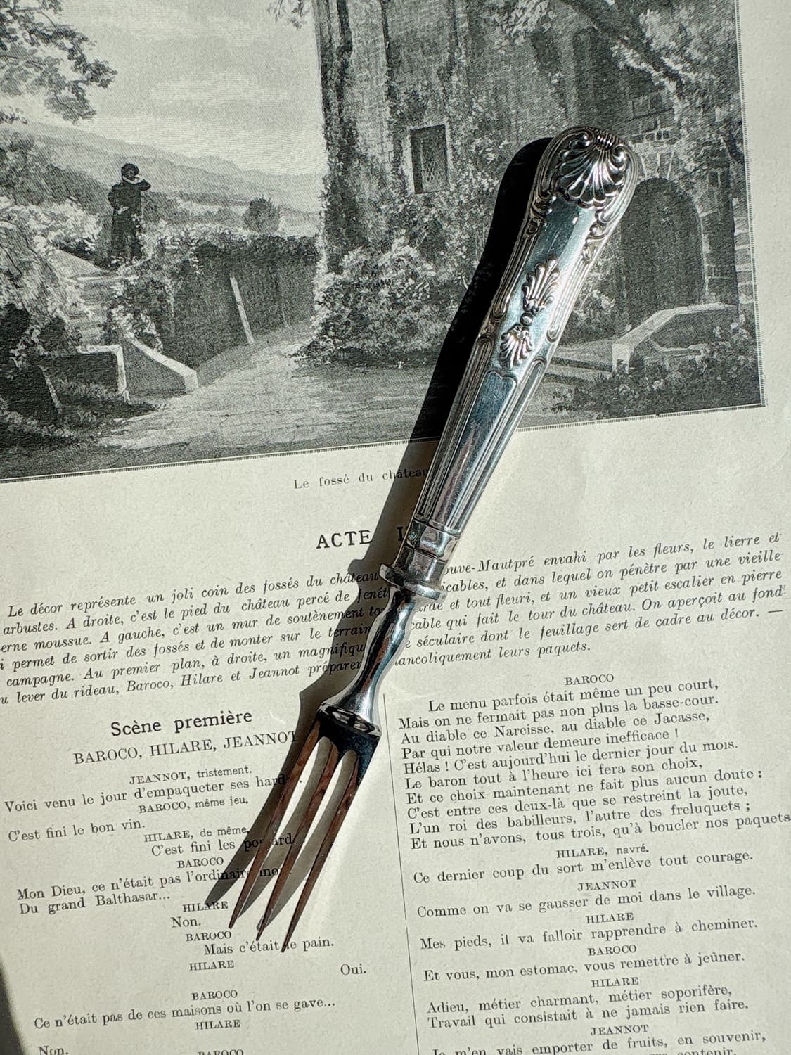 영국 앤틱 kings pattern 실버플레이트 과일 포크세트 상품이미지2