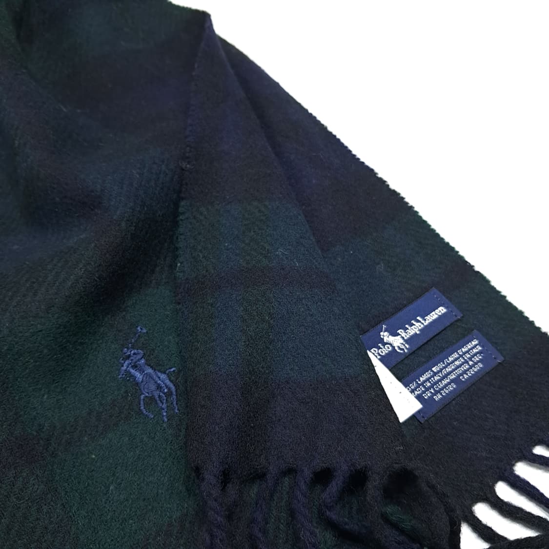 MX599 폴로 00s 이태리판 램스울 블랙워치 머플러 목도리 상품이미지6