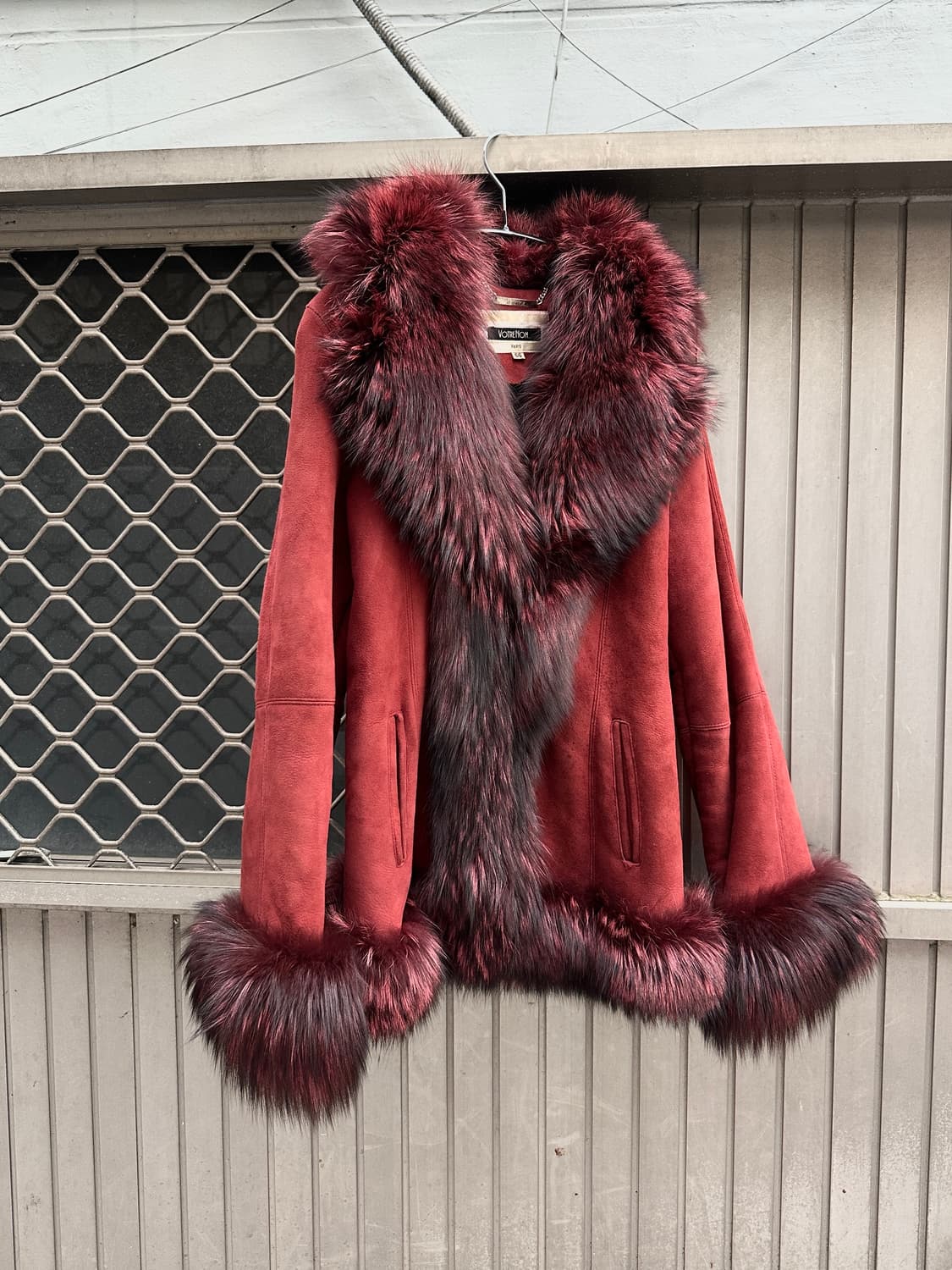 Lamb skin red fox fur jacket 상품이미지1