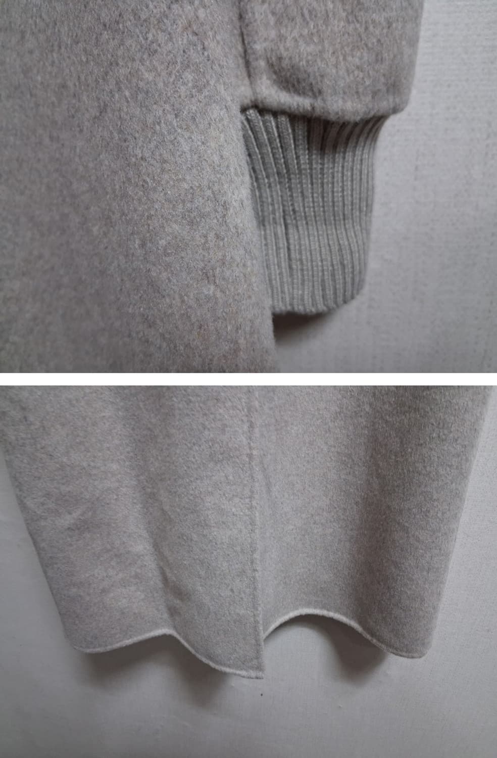 BY BRIDG IT 퀄리티좋은 연베이지 핸드메이드 울코트 라운드 556 상품이미지7