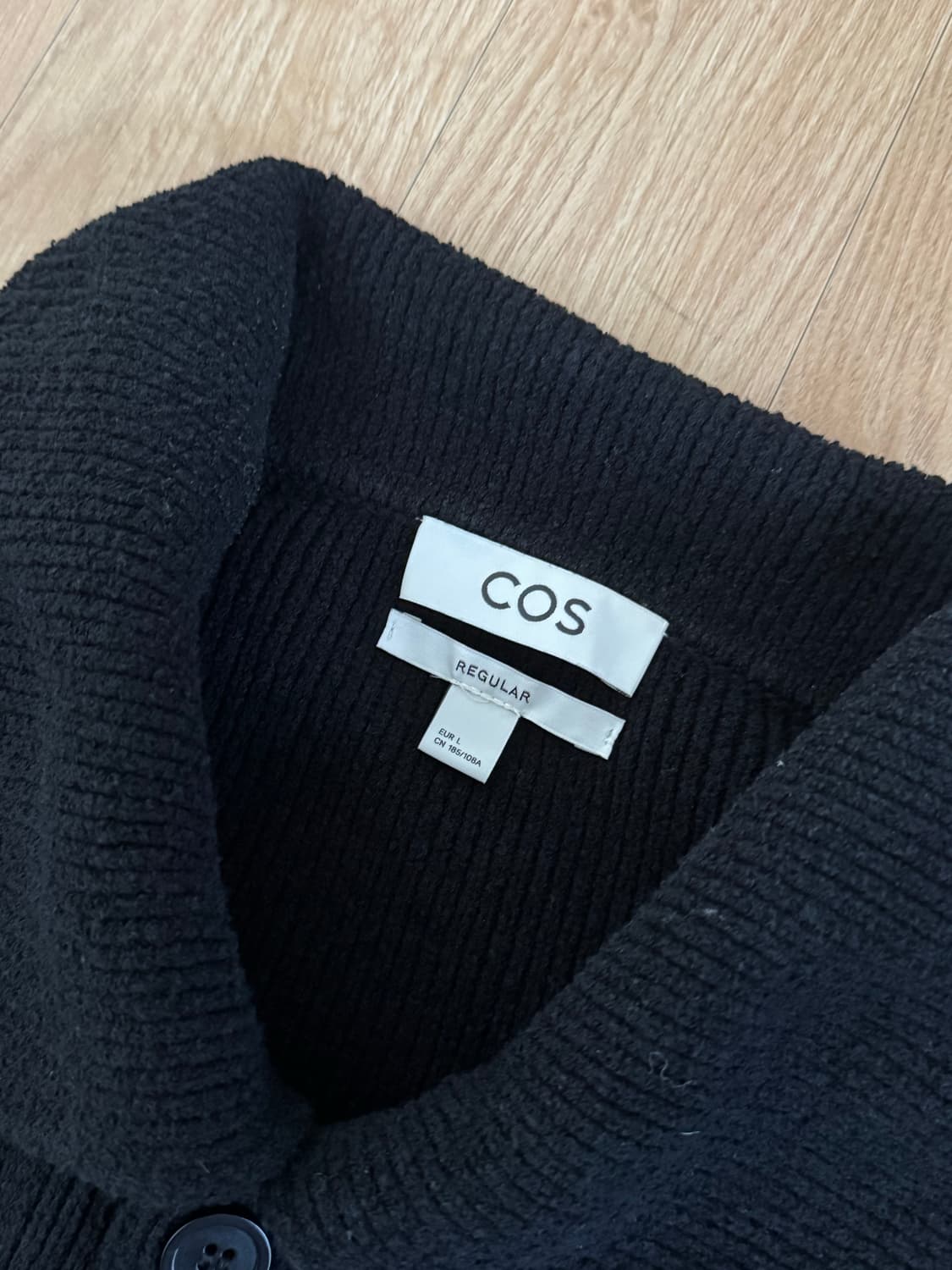 COS 코스 부클레 니트 가디건 블랙 L 팔아요! 상품이미지3