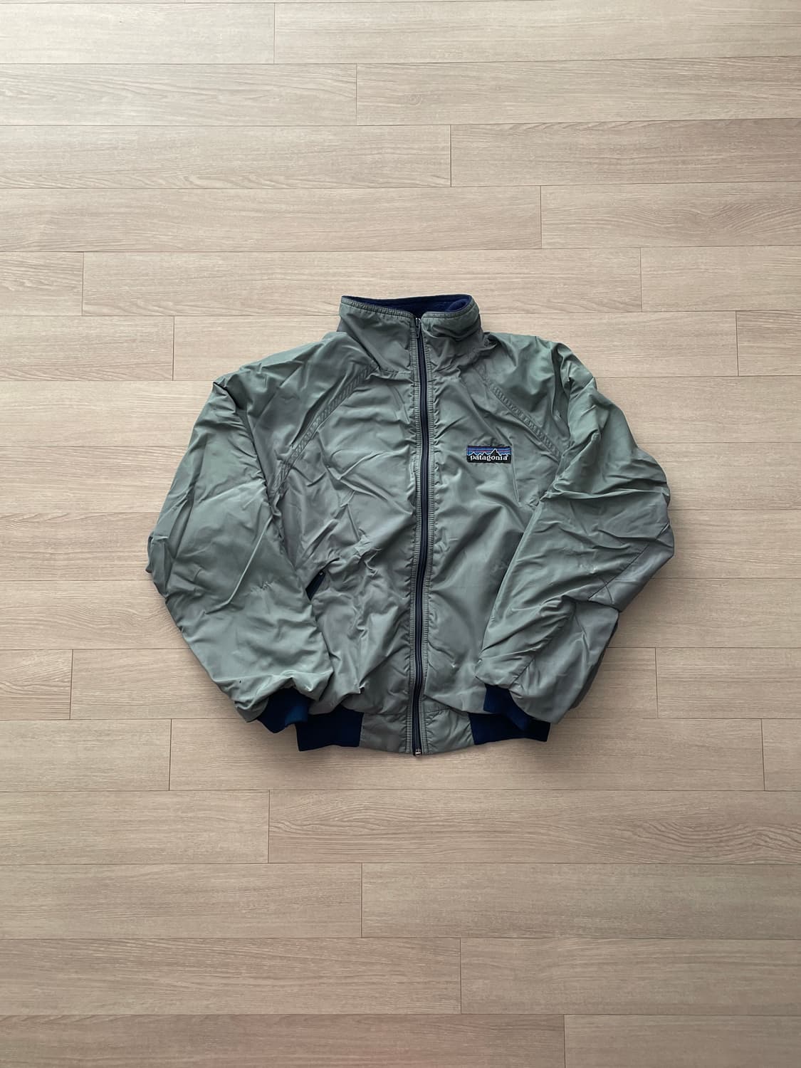 80s 파타고니아 쉘드 신칠라 데카태그 봄버 자켓 그레이 그린 rare 상품이미지1