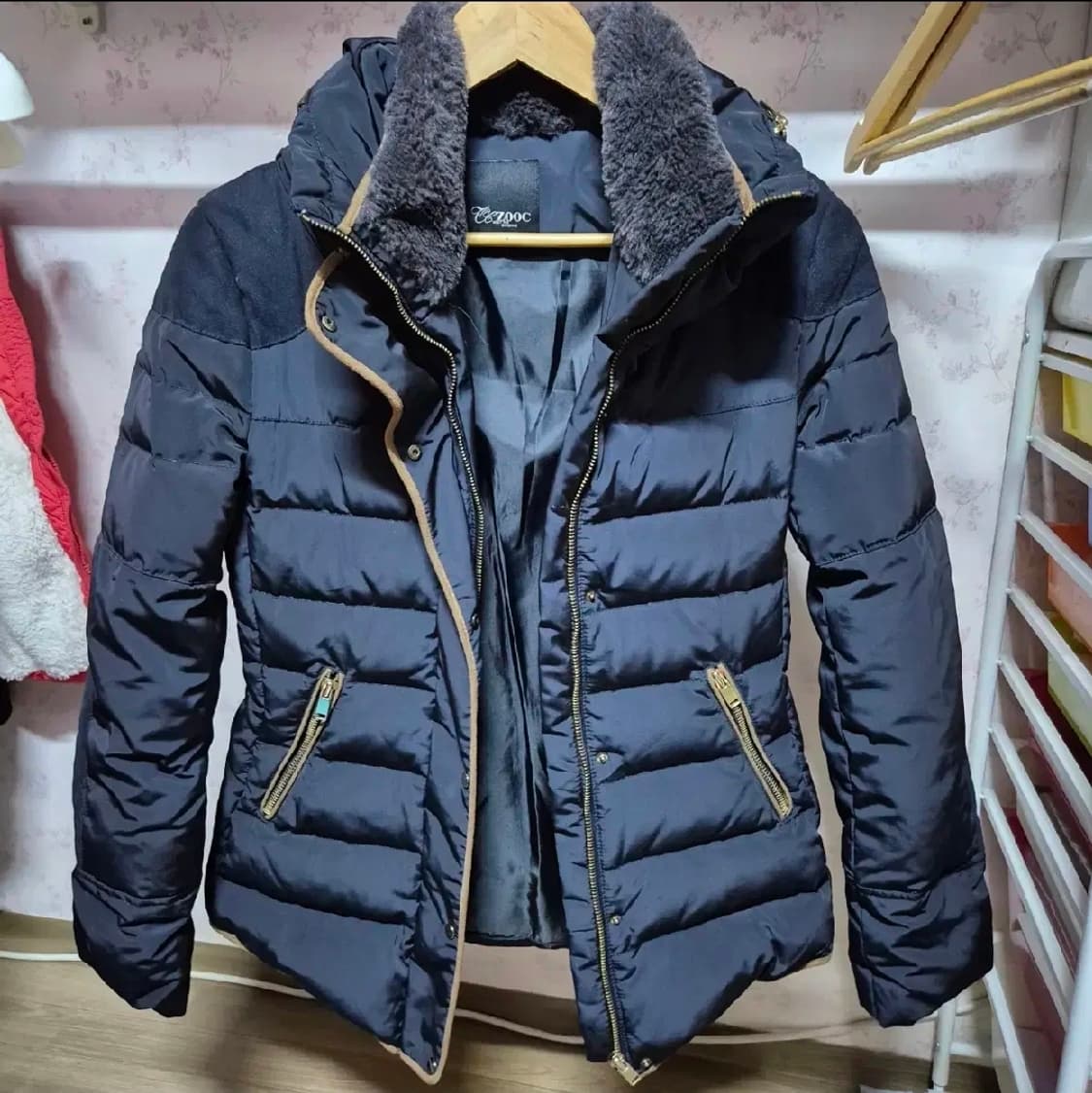 정품 zooc 주크 오리털 덕다운 후드 55 내장기능 경량패딩 상품이미지1